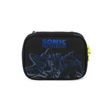 Estojo Sonic Box 100 Pens Teen Meninos 36 Elásticos Escolar