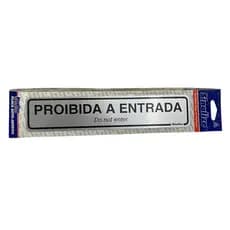 Placa Sinalize Proibido a Entrada 5x25cm