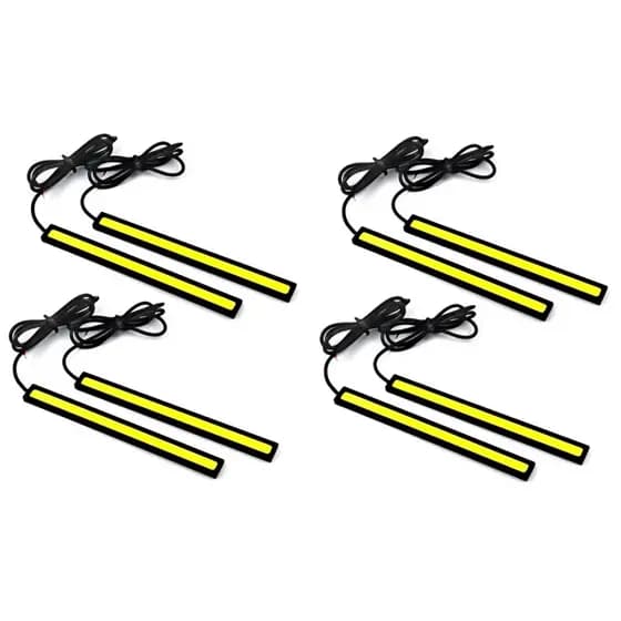 Kit 04 Pares Fita em Led 17 cm Automotiva DRL Tunning 12 volts