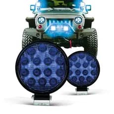 Farol Auxiliar Milha Universal Lente Azul 48W Off-Road Farol de Milha Led Auxiliar