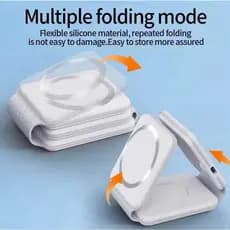 Carregador Magnético Sem Fio Dobrável 3 Em 1 Para iPhone 13/12/11 Pro Max/X/8/Portátil Apple Watch 7/6 AirPod 3