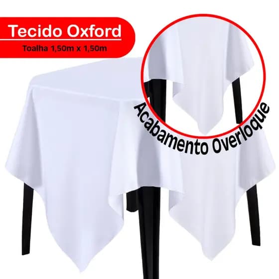 Kit 15 Toalhas Forro para Mesa 1,50x1,50m – Perfeita para Refeições Buffet Decoração
