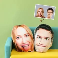 Almofada com Foto do Rosto Personalizada - Para presente - Decoração de quarto