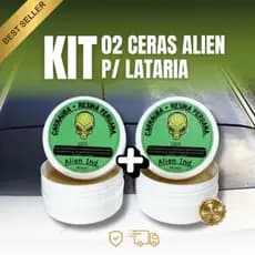 Kit 02 Cera Alien Ind Automotiva Brilho Pintura Queimada Tira Riscos e Polimento