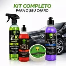 Kit Cuidado Completo Automotivo Alien Ind Selante Gloss + Cera Alien + Revitalizador + Z18