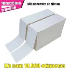 10000 Etiqueta Térmica Resma De Qualidade 10x15cm 100x150mm BRANCA