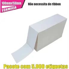 5000 Etiquetas Térmicas 10x15cm – Papel Adesivo de Alta Qualidade para Envios e E-commerce