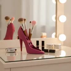 Organizador de Mesa Sapato Porta Pincéis Maquiagem Canetas Multiuso Organizador de Maquiagem Sapato
