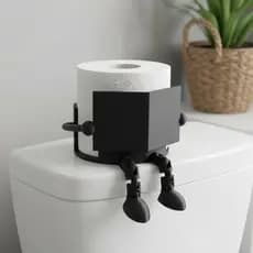 Suporte Papel Higiênico Articulado Boneco Sentado Divertido Moderno Decoração Criativa Banheiro