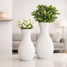 Conjunto 2 Vasos Decorativos Espiral Ondas Vairas cores para Plantas Cactus e Suculentas