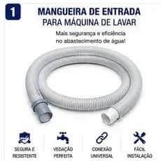 Mangueira Entrada de Água para Tanquinho 1,20m ou 2,40m | Flexível e Resistente | Escolha o Tamanho na Variação Desconto