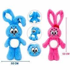 Pelúcia Coelho 50CM Grande Azul ou Rosa Macio para Decoração e Presente Infantil Super Macio e Confortável Desconto