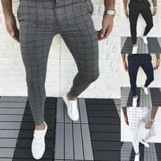 Calças Masculinas Xadrez, Calças Skinny, Roupas Masculinas, Calças Lápis, Calças Casuais Elegantes, Moda Urbana Masculin
