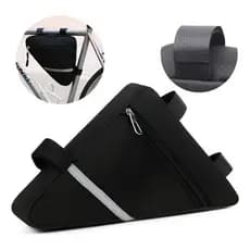 Bolsa Quadro Triangular Bike Impermeável, Perfeito para Ciclismo, Refletiva, Preto, Case Bag