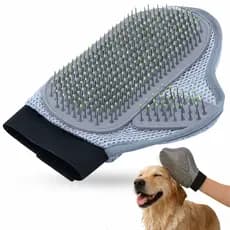 Luva Escova Banho Tira Remove Pelos Pet Cães Cachorro Gato