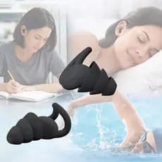 Tampão Ouvido Protetor Auricular Antiruído Natação Dormir 3 Camadas Confortável Eficiente Hipoalergênico Reutilizável