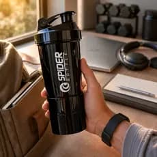 Shakeira Academia Coqueteleira Whey 500ml a Prova de Grumos Tampa Rosca Reforçada Antivazamento Mochila BPA Free