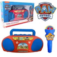 Karaoke com Microfone Patrulha Canina  Infantil Candide Boombox Paw