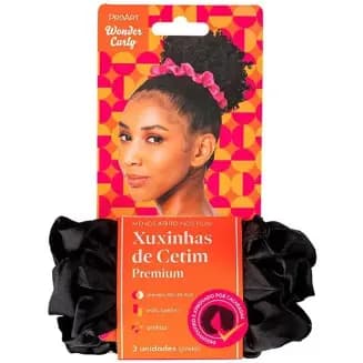 Xuxinhas de Cetim Premium ProArt Wonder Curly Preto XC03B