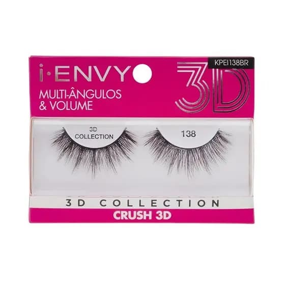 Cílios Postiços 3D Collection i-Envy Crush 138 - Kiss New York KPEI138BR