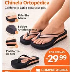 Chinelo feminino ortopédico confortável antiderrapante para esporão
