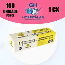 Seringa Descartável 5ml Luer Slip Estéril C/100un - Descarpack
