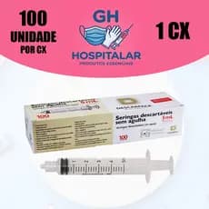 Seringa Descartável 05 Ml Luer Lock Estéril C/100 Und - Descarpack