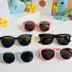 Óculos de Sol Infantil Polarizado com Proteção UV400 em Silicone Flexível Feminino e Masculino Super Resistente