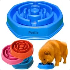 Comedouro Lento Educador Adestrador Labirinto Interativo de Plástico para Cães Cachorro Cores