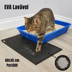 Tapete Higiênico Sanitário Coletor de Areia Portátil 60x35 cm Caixa de Areia Gatos Anti Sujeira EVA