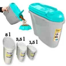Pote Dispenser Home Porta Ração Armazenamento Grãos Cachorro e Gato Antiformiga Vedação de Insetos