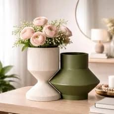 Vaso Decorativo Moderno Luxo – Design Minimalista Elegante para Sala, Quarto e Escritório