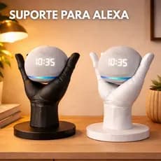 Suporte para Alexa Echo Dot 4 e 5 Geração Mão Decorativa Base Antiderrapante Encaixe Seguro