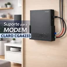 Suporte para Modem de Parede – Organizador WiFi com Ventilação, Fácil Instalação e Gestão de Cabos
