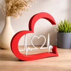 Enfeite Decorativo Coração com Batimento 20cm – Decoração Romântica Presente Criativo Casa Quarto