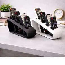 Organizador de Controle Remoto Suporte Multi Controle Mesa Sala Porta Controles Preto e Branco