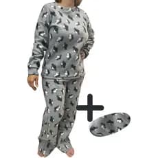 PIJAMA SOFT PLUS SIZE PRESENTE QUENTINHO INVERNO ESTAMPAS VARIADAS