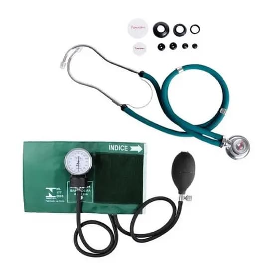 Kit Esfigmomanômetro + Estetoscópio Premium