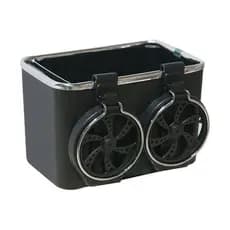 Organizador Porta Objetos Para Carro Veiculos Bolso Com Porta Copos Retratil Porta Trecos Cor:Preto