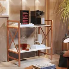 Cantinho do Café Estilo Industrial Aparador de Sala Buffet Pes Metal Moderno Bronze