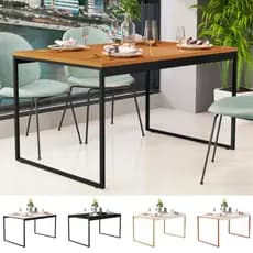 Mesa de Jantar para 4 Cadeiras 105x75 cm Pés Aço Para Cozinha Copa Apartamento