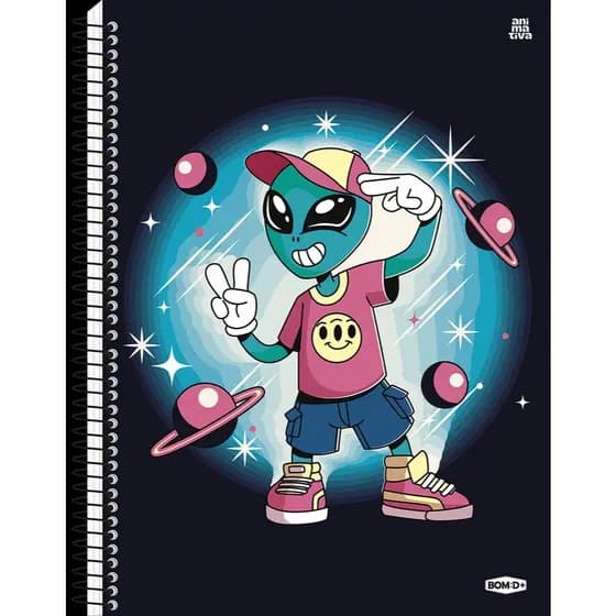 Caderno Universitário 20 Matérias 320 Folhas Capa Dura Masculino Sortido Divisórias Espiral