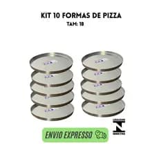 kit forma de pizza, assadeira redonda de alumnio de pizza , kit de assadeiras de  aluminio 18cm