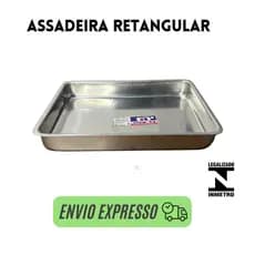forma de bolo retangular assadeira quadrada alumínio grande pequena e media assadeira de forno