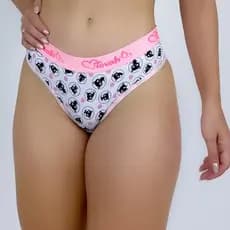 Kit 10 Calcinhas Tanga Algodão Elastico Exposto Cotton