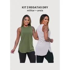 KIT 2 Regata Feminina Fitness Basica Tapa Bumbum Soltinha Academia Crossfit Corrida Malhar Treino