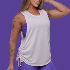 Regata Dry Fit Feminina Fitness Academia Ajustável Lateral Tapa Bumbum Treino