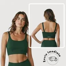 Top Academia Feminino Fitness Duplo Alça Grossa Suplex Premium Alta Sustentação Zero Transparência