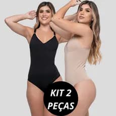 KIT 2 Cinta Modeladora Body Plus Size Sem Bojo Feminina