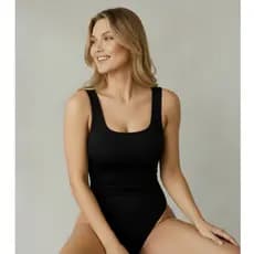 Body Feminino Collant Suplex Premium Regata decote quadrado Duplo Verão